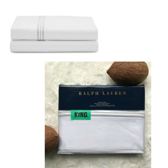 RL HOME 624TC DOVER Collection KING FLAT SHEET
